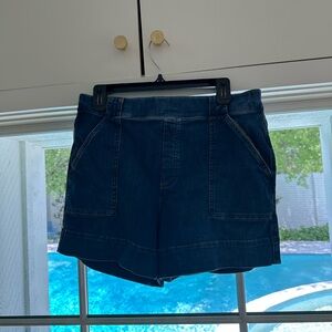 SPANX Women's Dark Blue Jean Shorts
